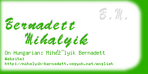 bernadett mihalyik business card